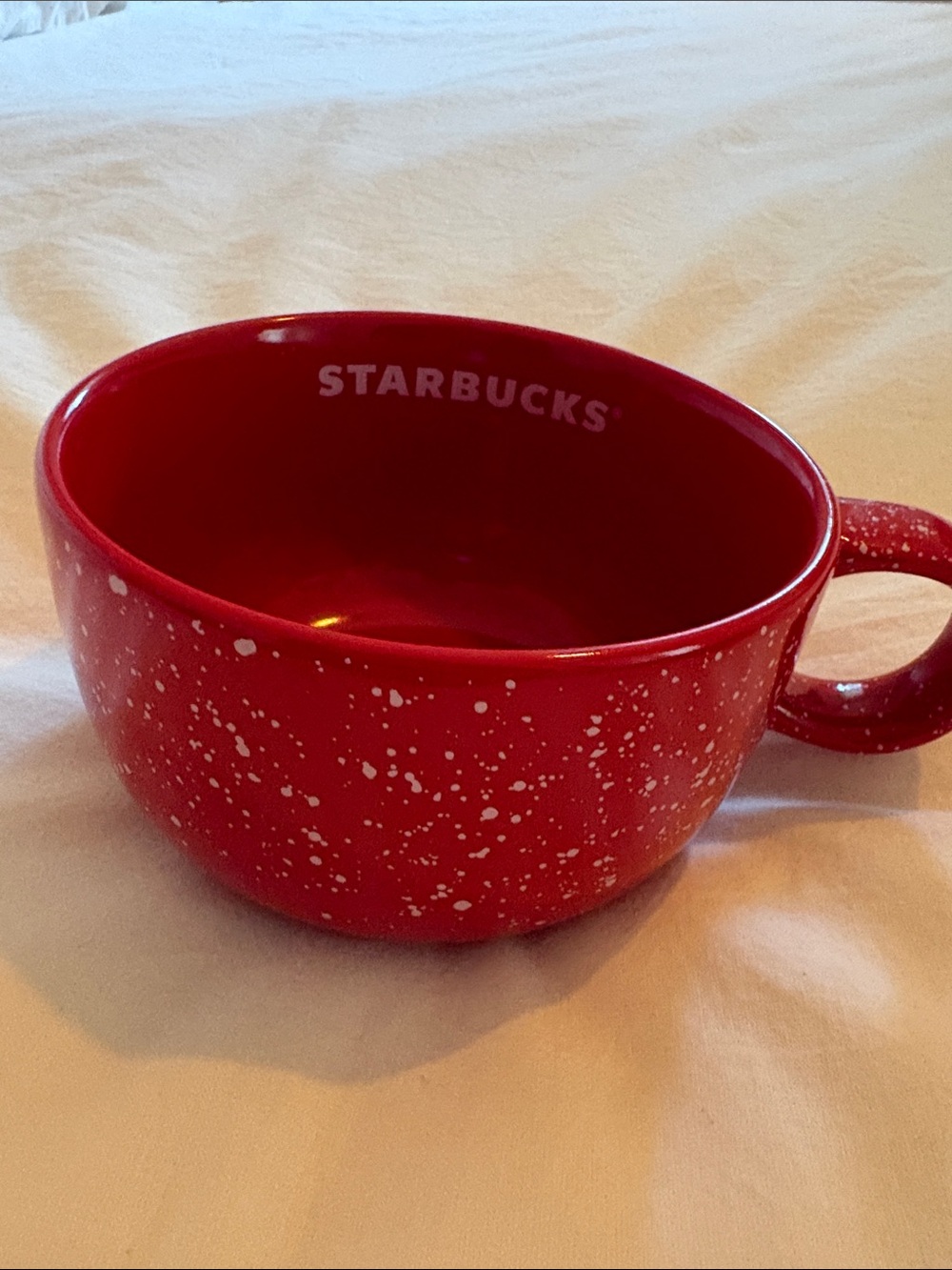 Starbucks Red Speckled Ceramic Coffee Mug